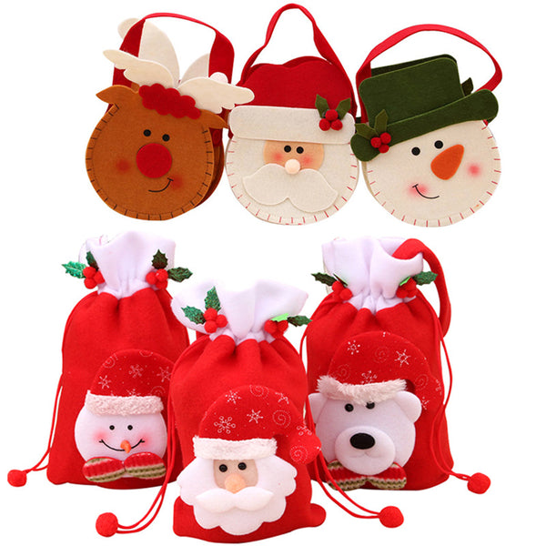 Christmas Snowman Apple Gift Christmas Bag  Mini Storage Bag Christmas Festive Candy Goody Storage