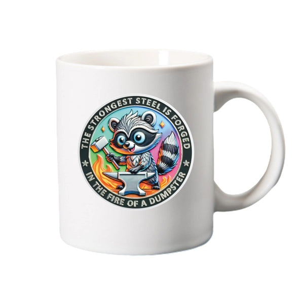 Inspirational Dumpster Fire Raccoon Mugs