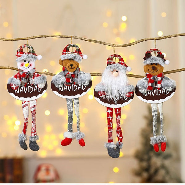 Christmas tree decoration accessories deer Christmas badge old man pendant snowman bear pendant Christmas ornaments Christmas party art decoration