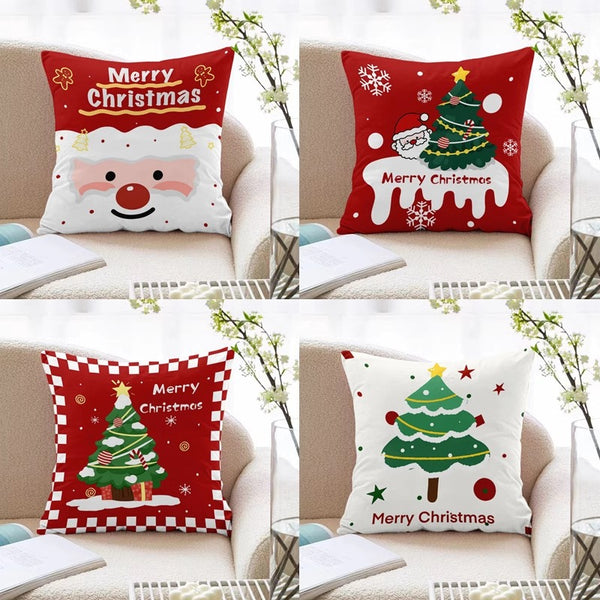 Christmas Pillowcase 19.6inchx19.6 inch - Christmas Pillow Red Festive Pillow Bedroom Living Room Sofa Cushion Cushion Christmas Decoration Christmas Gift