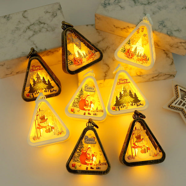 Christmas LED Retro Luminous Night Light Ornaments Can Be Hanged to Decorate the Christmas Tree