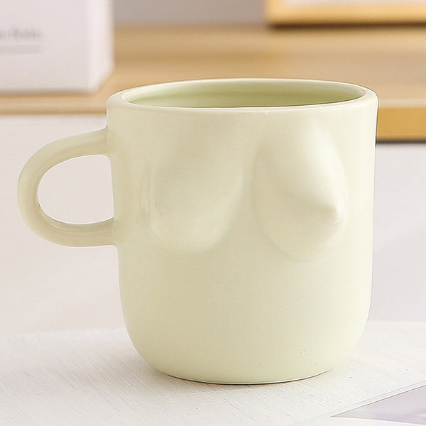 Ceramic Women's Mug Novelty Chest Mug Fun Body Coffee Cup Tea Cup Milk Cup With Handle